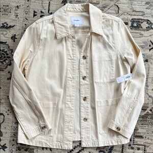 Cream Button-Up Chore Jacket